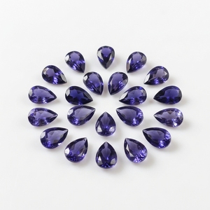 Piedra Preciosa Natural de Iolita Azul AAA, 6x4mm, Forma de Pera, Facetada, Calibrada, para Joyería, Venta al Por Mayor - Product Image 1