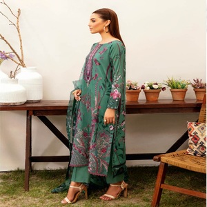 Ramsha Vol MASHAAL-12 Maxi Frock Heavy Embroidered Lawn Three-Piece Punjabi Suit for Women <b>Eid</b> <b>Dresses</b> <b>Pakistani</b> Salwar Indian - Product Image 5