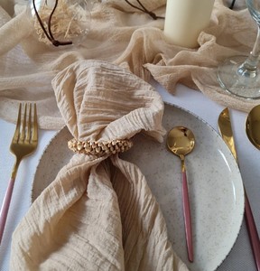 Ensemble de serviettes en gaze pour mariage rustique, Halloween ou soirées cocktails de Noël - Product Image 2