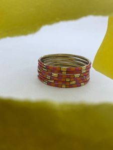 Brazalete de Latón Pulido Chapado en Oro Hecho a Mano, de Moda, con Diseño Tribal Fusion, Artesanía Metálica Antigua Moderna y Trabajo Tradicional de Hueso y Resina - Product Image 2