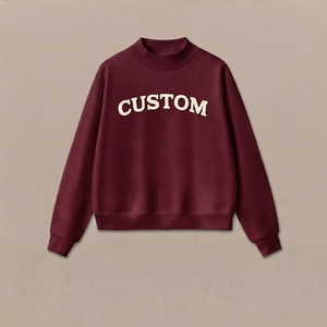 เสื้อสเวตเชิ้ตพรีเมียม สกรีนโลโก้ได้ คอกลม ทรงหลวมสำหรับผู้หญิง เสื้อคอเต่า แขนยาว ดีไซน์ผ่าคอ เสื้อหรูหรา - Product Image 5