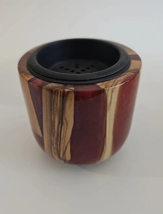 Quemador de incienso Bakhoor de lujo hecho a mano con madera de acacia y resina epoxi, elegante quemador árabe Mubkhar para Bakhoor, Oud e incienso aromático. - Product Image 5
