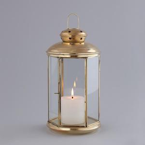 <b>Copper</b> <b>Lantern</b> With Frosted Glass Panels And Handle For Home Decoration - Product Image 3