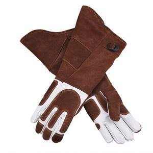 Premium <b>Heat</b> Resistant Welding Leather Gloves Fireproof Kevlar Stitching Long Sleeve Welders Protection Gloves USA - Product Image 5