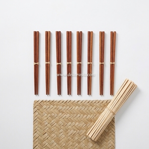 Baguettes en bois de teck de 9,5 pouces de long, ustensiles de cuisine écologiques, couleur naturelle, pour sushi et cuisine chinoise, cadeau d'affaires - Product Image 2