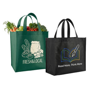 Wholesale Non Woven Recyclable Reusable Foldable Lightweight Tote Bag with Large Capacity for Shopping Custom Logo - Product Image 2