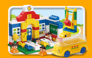 OXFORD 5 to 7 Years Toddler Building <b>Blocks</b> Preschool Play Set Animals Zoo Figures ABS Made in Korea with Transparent Lid - Product Image 3