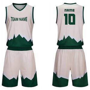 Ensemble de maillot et short de basketball personnalisés, service entièrement personnalisé incluant la taille, la couleur, le design et la personnalisation pour l'identité de l'équipe - Product Image 3