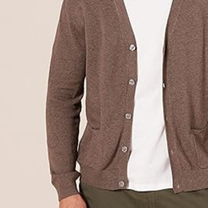 Suéter tipo cárdigan clásico de punto con botones para hombre - Product Image 6