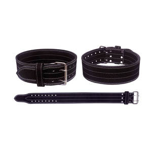 Cinturón de Cuero de Doble Hebilla para Levantamiento de Pesas, Negro, 10 mm, Soporte Lumbar, para Entrenamiento Pesado en el Gimnasio - Product Image 6