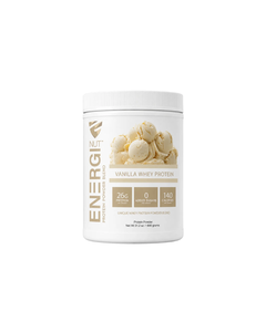 EnergiNut Vanille Protéine de Lactosérum en Poudre – 26g de Protéines par Portion – Récupération Musculaire et Soutien à la Force – Fabriqué aux États-Unis - Product Image 1