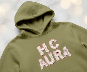 Sudadera con Capucha de Primera Calidad, Color Marrón Claro, Personalizada con Logotipo Bordado en Chenilla, Sostenible y de Alta Calidad - Product Image 5