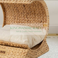 Lit moderne pour animaux de compagnie pour chiens et chats, matériau en fibre de jacinthe d'eau naturelle, fournitures neuves pour la maison en gros