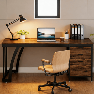 Tavolo per Laptop in Legno Massello per Ufficio o Soggiorno, Scrivania per Computer da Camera da Letto - Product Image 4