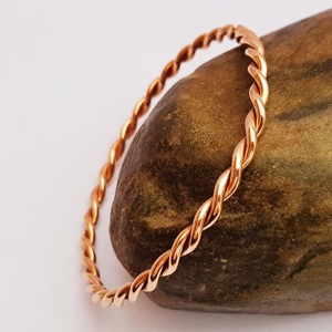 Handmade Twisted <b>Rope</b> Bangle <b>Bracelet</b> Luxury Metal Jewelry Exquisite Design for Women - Product Image 6