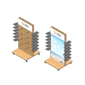 Garment <b>Stand</b> Display with for Signage Classic Style <b>Desktop</b> Indoor Metal Cubby Shelf - Product Image 1