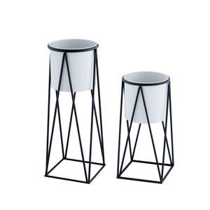 Jardinière de luxe en métal doré avec support, style Mid-Century Modern, grande jardinière d'intérieur décorative en fer pour la maison et l'hôtel - Product Image 3