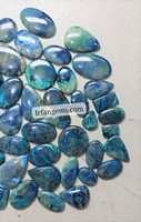 Cabochon en quartz naturel Quantum Quattro, pierre précieuse bleue rare, minérale, pierre brute polie pour bijoux, cabochon pour pendentifs et bagues