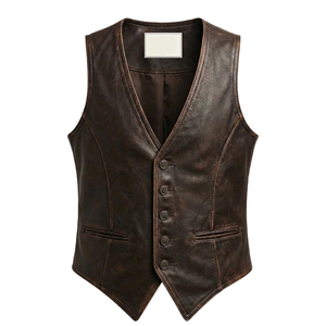 Nouveau Gilet de Motard Professionnel en Cuir pour Homme 2026, Perforé, Tendance, en Cuir de Vachette, avec Logo et Design Personnalisés - Product Image 4