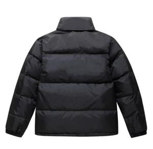 Chaqueta Acolchada Azul Marino para Hombre, Cuello Alto, Cortavientos, Casual, Invierno, Cierre de Cremallera, Corte Regular, Relleno Grueso de Poliéster - Product Image 4