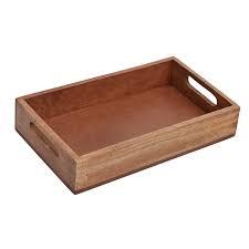 Bandeja Rectangular de Madera para Servir - Diseño Clásico, Madera y Resina Duraderas para Desayunos, Bocadillos y Bodas - Product Image 3