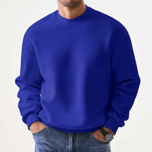 Sudadera de Invierno para Hombre, Estilo Urbano, Cuello Redondo, Color Sólido, Algodón Suave, Corte Holgado, Transpirable, Secado Rápido, Cómoda e Informal - Product Image 6