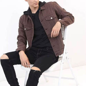 แจ็คเก็ตเดนิมสีน้ำตาลแบบสั่งทำพิเศษ กระเป๋าปิดแบบคู่ที่อก ปิดด้วยกระดุมแบบคลาสสิก เสื้อคลุมสำหรับร้านค้าในสหรัฐอเมริกา สหราชอาณาจักร ยุโรป เหมาะสำหรับสวมใส่ในชีวิตประจำวัน - Product Image 2