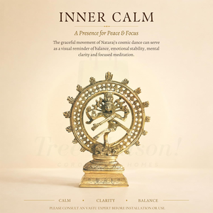 Estatua de Shiva Bailando Nataraja en Latón Antiguo, Escultura de Dios Hindú con Halo Circular Ornamentado, Decoración Religiosa Tradicional India para el Hogar - Product Image 4