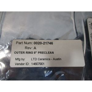 AMAT 0020-21746 OUTER RING 8" PRECLEAN, 113330 - อุปกรณ์และอะไหล่เซมิคอนดักเตอร์ระดับโลกที่เชื่อถือได้ - Product Image 1