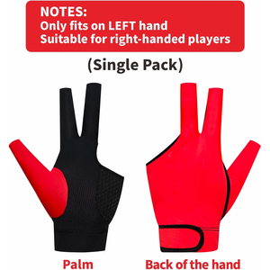 Guantes Profesionales de Snooker para Mano Izquierda y Derecha, con Malla Transpirable en la Parte Posterior y Palma de Cuero Liso, para Deporte de Billar - Product Image 6