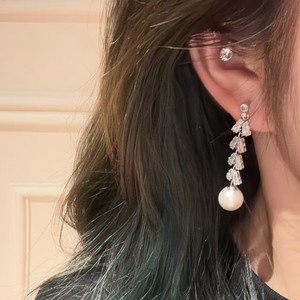 Pendientes Largos de Diseño Colgante Hao Shi, Moda de Lujo para Mujer, Nuevo Estilo Edison, Casi Redondos, 11-12 mm, con Borlas - Product Image 4