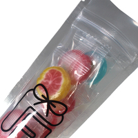 Pochette transparente personnalisée avec fermeture éclair, sac en plastique refermable pour bonbons, en-cas, biscuits, emballage alimentaire