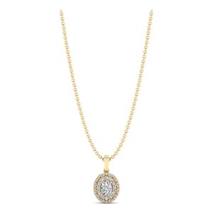 REYES New Arrival 14K 18K <b>Solid</b> <b>Gold</b> Oval Cut 1.21 Carat Moissanite Necklace For Women Luxury GRA Certified Fine Jewelry - Product Image 6