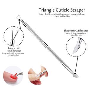 Removedor de Cutículas de Uñas, Empujador de Cutículas de Acero Inoxidable, Herramientas de Manicura y Pedicura, Pelador de Cutículas Metálico - Product Image 5
