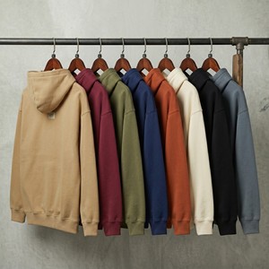 Sweat-shirt à capuche coupe oversize en polaire, couleur unie, avec poche avant, idéal pour l'automne - Product Image 5