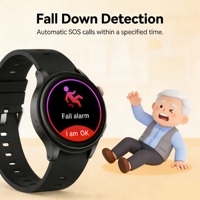 Reloj Inteligente con Pantalla AMOLED, Monitor de Frecuencia Cardíaca y Presión Arterial, Resistente al Agua, Llamadas Bidireccionales, Alerta de Caídas y Base de Carga, con API Disponible