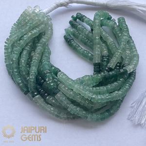 Perles Heishi facettées en quartz fraise vert naturel de Jaipur, 6 mm et 8 mm, pierres semi-précieuses en vrac - Product Image 2