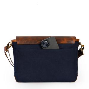 Bolso de Hombro Cruzado de Lona y Cuero Hecho a Mano para Cámara DSLR, Fotografía y Viajes LCCB-0008 - Product Image 6