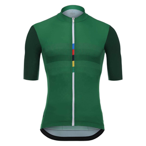 Custom Heat-Transfer Printed Lightweight Spandex/Polyester Anti-Bacterial Breathable Short Sleeve Cycling Jersey Custom Logo - Product Image 1