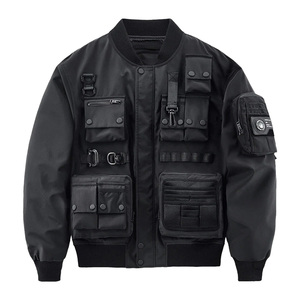 Windbreaker Durable Multiple Utility Pockets Front Hooded Outdoor Streetwear Waterproof Pullover High Performance <b>Techwear</b> - Product Image 1