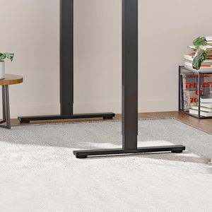 โต๊ะทำงานปรับระดับความสูงได้ด้วยมอเตอร์ไฟฟ้าคู่ สำหรับใช้งานที่บ้านหรือที่ทำงาน  แบบยืนหรือนั่ง  พร้อมท็อปโต๊ะแบบสองชิ้น - Product Image 6