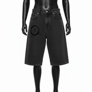 Pantalones Cortos de Mezclilla Holgados Estilo Anime Japonés Personalizados de Moda para Hombre, Shorts de Mezclilla de Pierna Ancha con Gráficos Manga, Ropa Urbana OEM ODM - Product Image 2