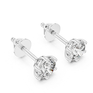 18k White Gold Yellow Gold Rose Gold Oval Cut <b>Fine</b> Jewelry Lab Grown Diamond Stud <b>Earring</b> Women - Product Image 3