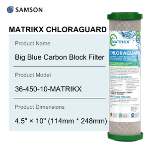 Filtre à charbon actif Big Blue MATRIKX CHLORAGUARD 36-450-10 10 pouces - Product Image 2
