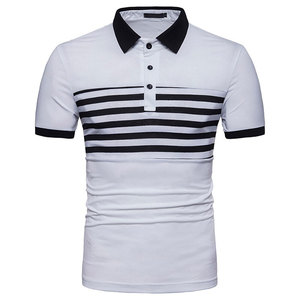 Polo jaune moutarde pour hommes, T-shirt de golf décontracté en coton à manches courtes, haut respirant de couleur unie - Product Image 1