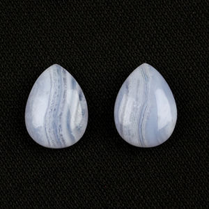 Agate bleue naturelle de haute qualité, forme poire 10x14mm, briolette hautement polie, pierre en vrac pour la fabrication de bijoux et de boucles d'oreilles DIY - Product Image 1