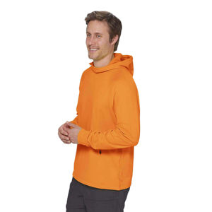 Sweat-shirt à capuche épais pour homme, orange, avec logo personnalisé, coupe oversize et carrée, style streetwear, fabrication OEM/ODM, marque privée - Product Image 3
