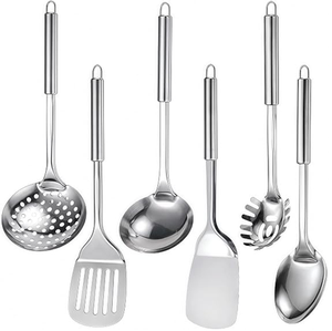 Dishwasher Safe Heat Resistant <b>stainless</b> <b>Steel</b> 4 Pcs Cooking Spoons Modern <b>Kitchen</b> <b>Utensils</b> Set At Low Budget - Product Image 2