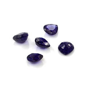 Saphir bleu naturel de Bangkok, taille cœur calibrée 6 mm, pierre précieuse de saphir bleu naturel à facettes pour la fabrication de bijoux - Product Image 3