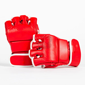 Guantes de Grappling MMA Personalizados de Primera Calidad, Transpirables, con Cierre de Gancho y Bucle, Hechos de Cuero Vacuno Pakistaní, para Artes Marciales - Product Image 1